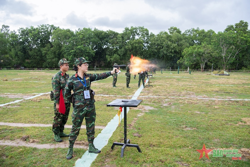 View - 	Military Region 9’s markswomen compete in shooting event